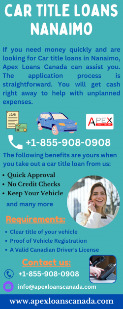 Get car title loans Nanaimo for speedy loan approval