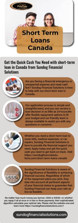 Get the Best Short-Term Loan in Canada with Sundog Financial Solutions