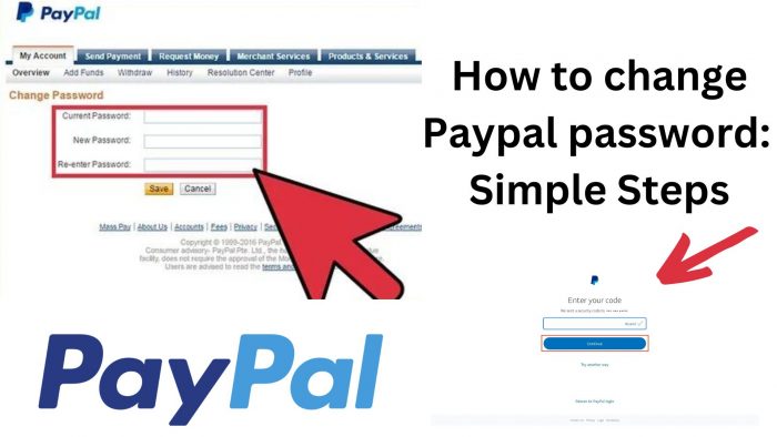 Paypal change password