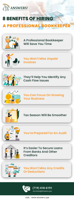 Know About the 8 Benefits of Hiring a Professional Bookkeeper