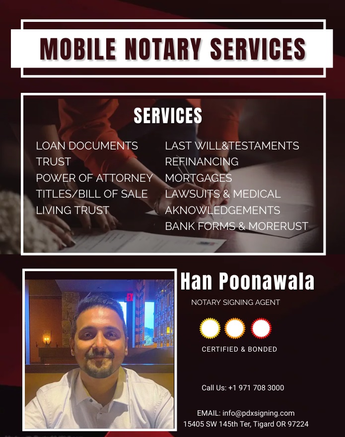 Mobile notary notary