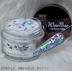 579 Purple Emperor 1oz-28g Wowbao Acrylic Powder- WowBao Nails