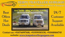 Comfortable 9 seater Tempo Traveller on Rent in Gurgaon