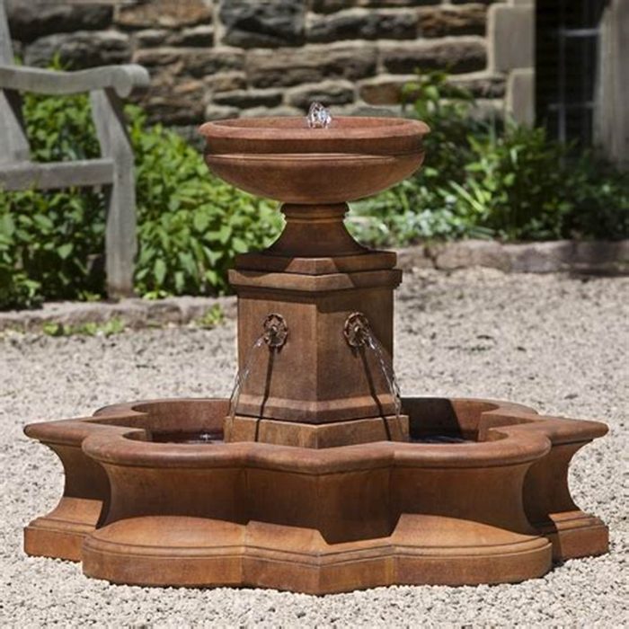 Sandstone outdoor garden water fountain