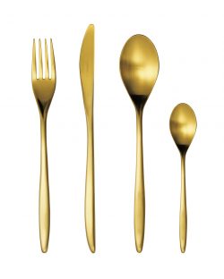 Vinci Matt Gold Cutlery Sets