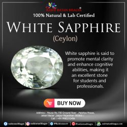 Buy Original Ceylon White Sapphire stone online at best price