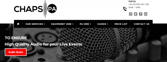 Audio visual hire London