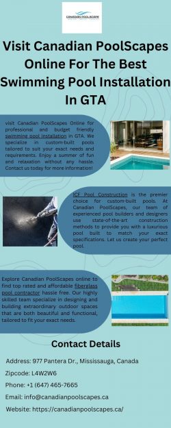 Discover Trusted And Expert Swimming Pool Installation In GTA
