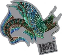 Colorful Flying Fish Sticker- Sticker People