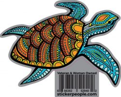Colorful Sea Turtle Sticker- Sticker People