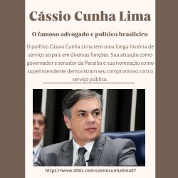 Cássio Cunha Lima é o famoso advogado e político brasileiro