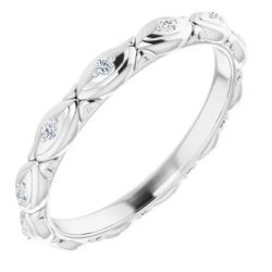 Classic Diamonds Eternity Band for Her in 14k White Gold