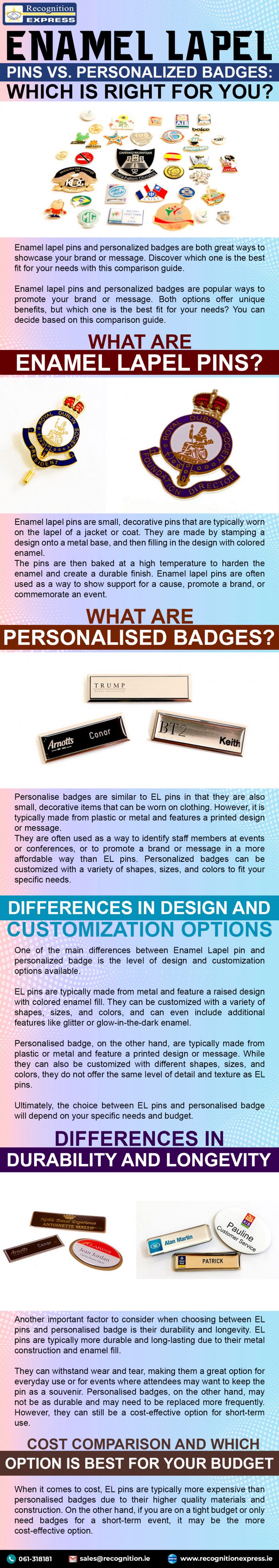 Enamel Lapel Pins Vs. Personalized Badges: Which Is Right For You?