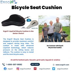 Ergo21 Bicycle Seat Cushion – Advanced LiquiCell Technology for Ultimate Comfort and Press ...