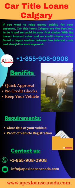 Get car title loans Calgary | Raise money for your expenses