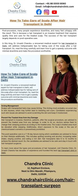 How To Take Care of Scalp After Hair Transplant in Delhi