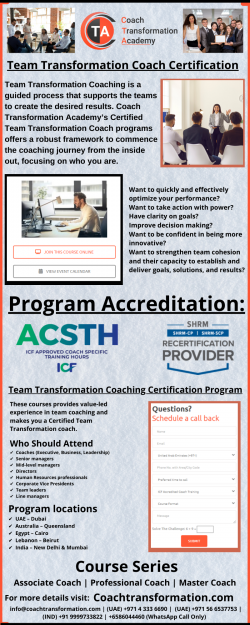ICF Accredited Team Coach Certification Programs – Coach Transformation Academy