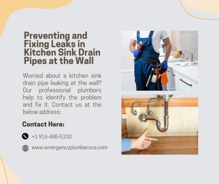 How to Fix a Leaking Kitchen Sink Drain Pipe at the Wall