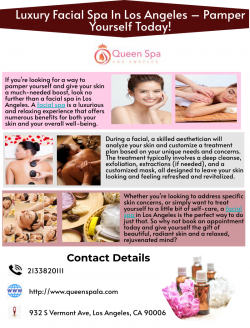 Luxury Facial Spa In Los Angeles By Professionals
