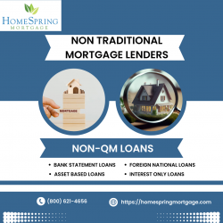 Non-Traditional Mortgage Lenders are Being led by HomeSpring Mortgage