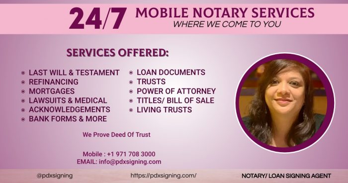 Notary Service for notarizing a deed of trust
