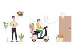 How can online grocery delivery software help retailers to expand their customer base?