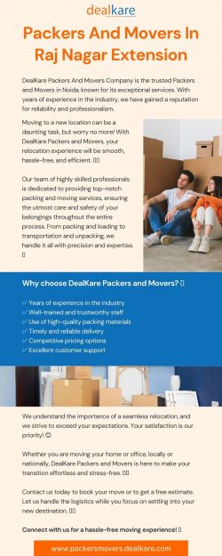 Packers And Movers In Raj Nagar Extension – DealKare
