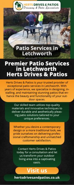 Herts Drives & Patios: Premier Patio Services in Letchworth for Your Outdoor Paradise