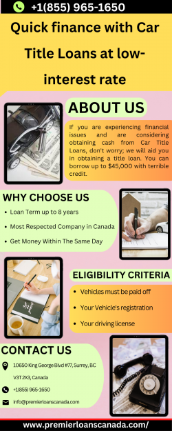 Quick finance with Car Title Loans at low-interest rate