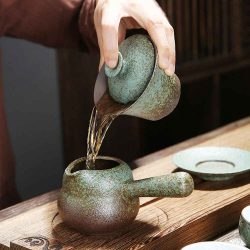Chinese handmade ceramic Gaiwan-Perfect tea sets to taste tea. Enjoy tea time together.