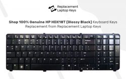 Shop 100% Genuine HP HDX18T (Glossy Black) Keyboard Keys Replacement from Replacement Laptop Keys
