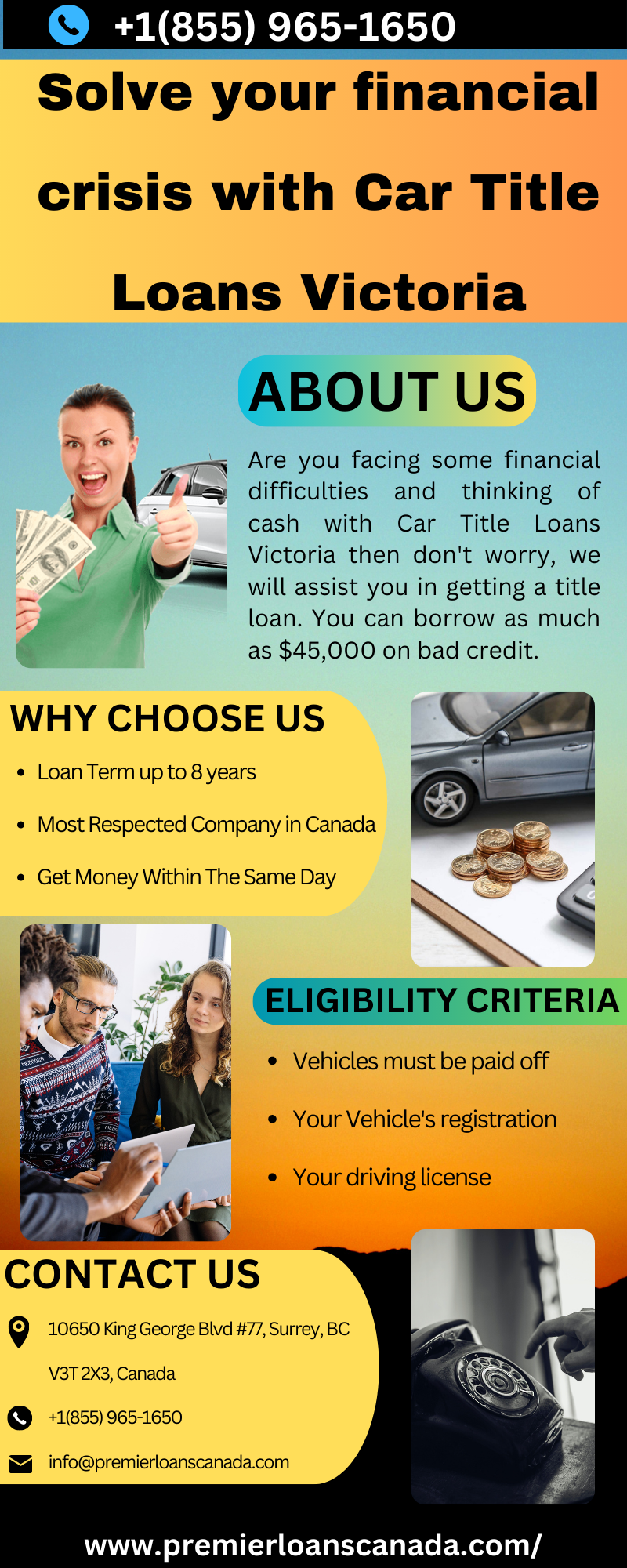 Solve your financial crisis with Car Title Loans Victoria