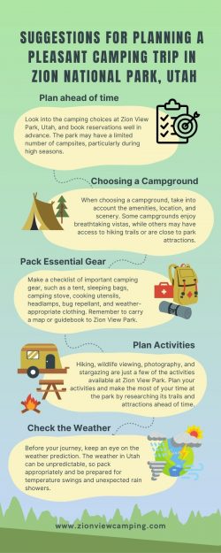 Suggestions For Planning A Pleasant Camping Trip In Zion National Park, Utah