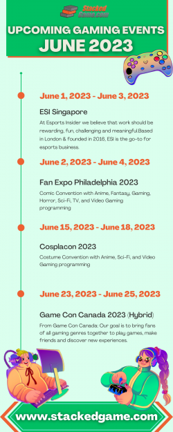 Upcoming Gaming Events June 2023 – Stackedgame.com