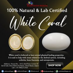 Lab Certified White Coral Stone Online at Best Price