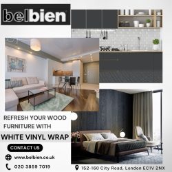 Refresh Your Wood Furniture with White Vinyl Wrap at Belbien Decorative Vinyl.