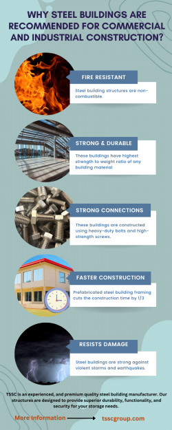 Why Steel Buildings Are Recommended For Commercial And Industrial Construction?
