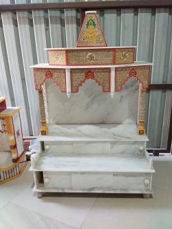 White marble polished indoor temple