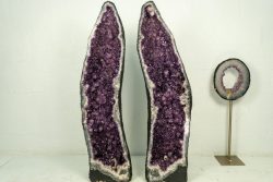 Pair of Tall Amethyst Cathedral Geodes
