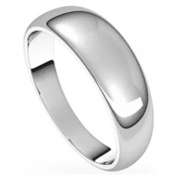 Unique Look Round Tapered Wedding Band for Men