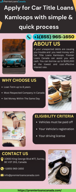 Apply for Car Title Loans Kamloops with simple & quick process