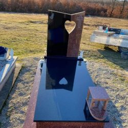 tombstone color matching heart shape