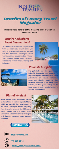 Benefits of Luxury Travel Magazine