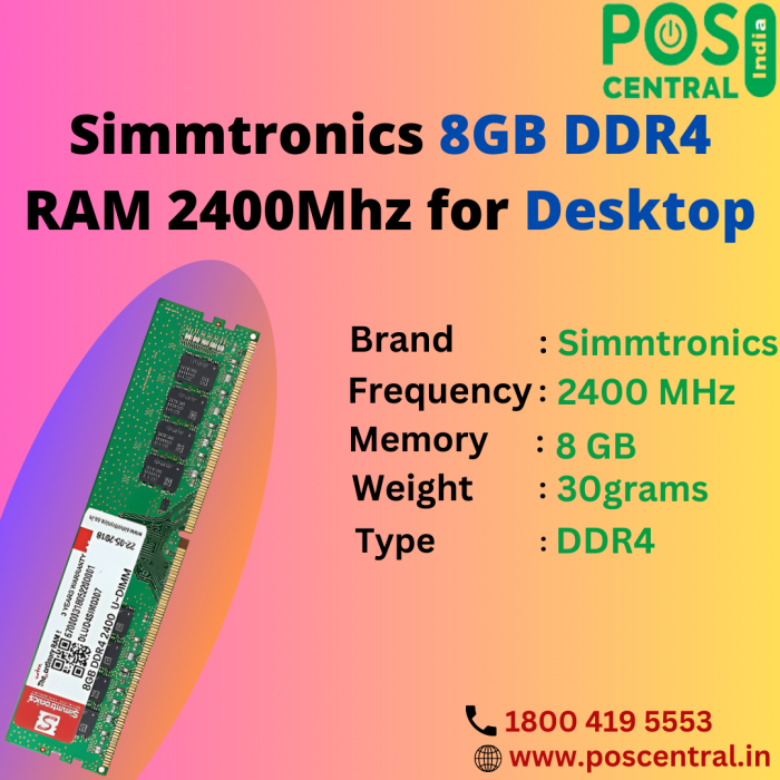High-Speed Simmtronics 8GB DDR4 RAM for Desktop