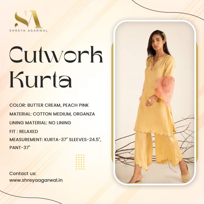 Elevate Your Style with Exquisite Cutwork Kurtas from Shreya Agarwal