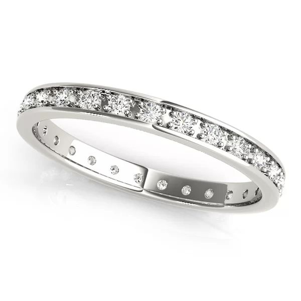Channel Set Round Diamond Eternity Band for Women