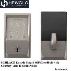 SCHLAGE Encode Smart WiFi Deadbolt with Century Trim in Satin Nickel