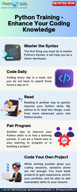 Enhance Your Coding Knowledge in Python Training | ShapeMySkills