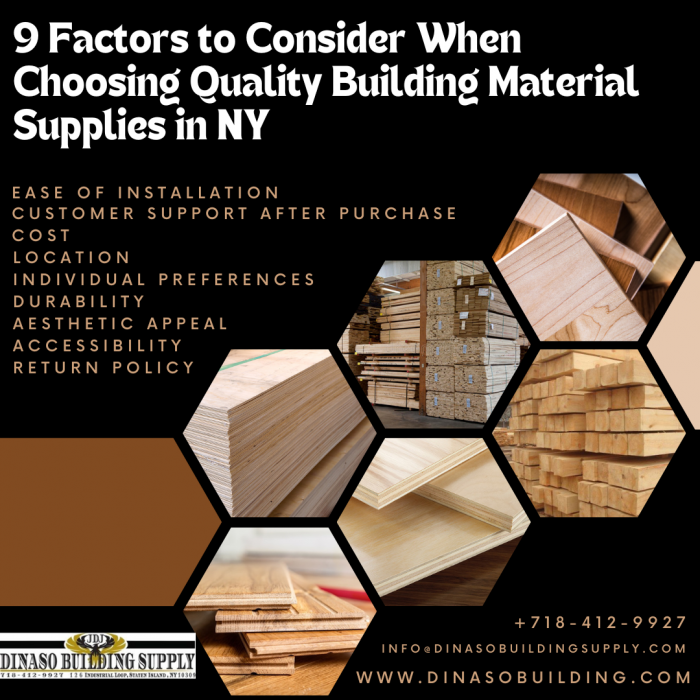 9 Factors to Consider When Choosing Quality Building Material Supplies in NY