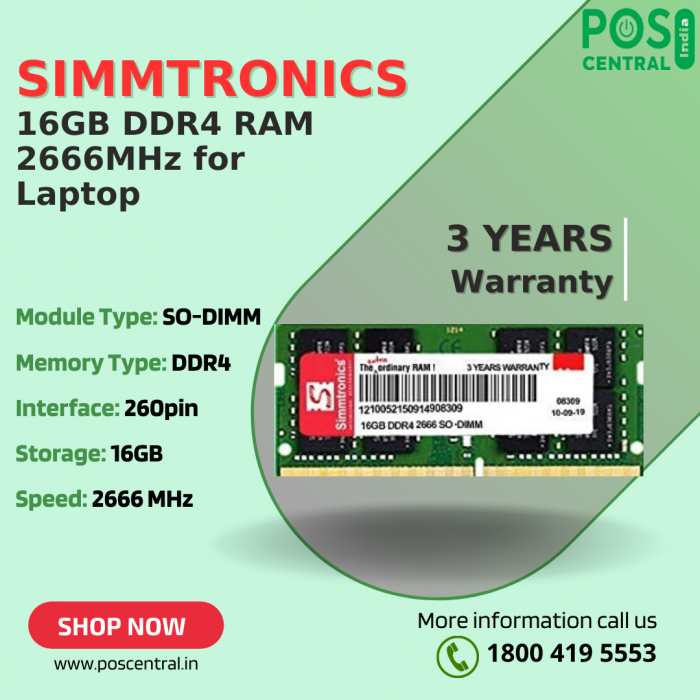 Upgrade Your Laptop’s Memory with Simmtronics 16GB DDR4 RAM 2666MHz for Laptop